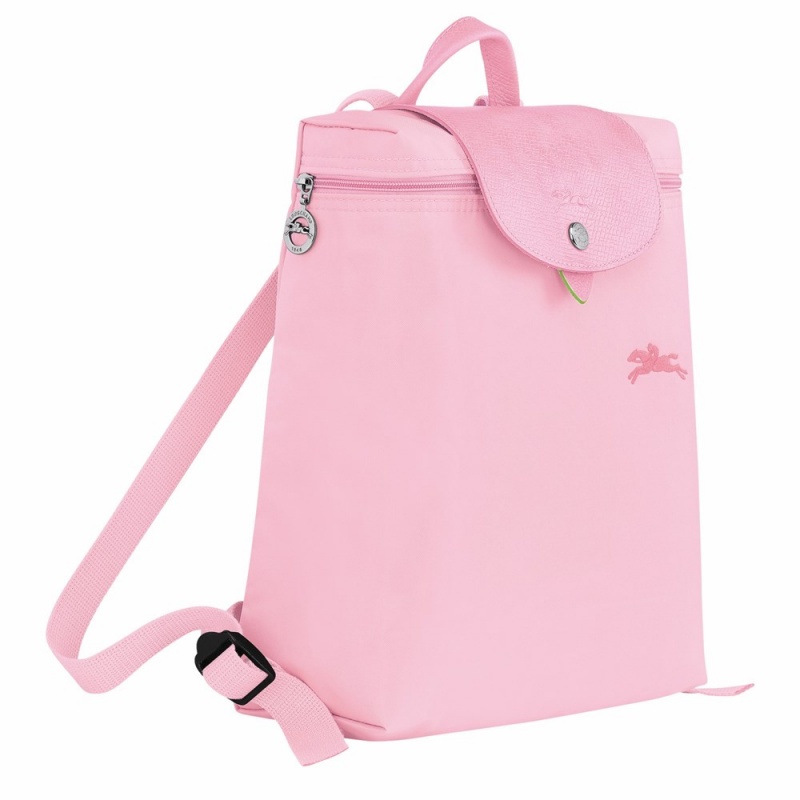 Pink Longchamp Le Pliage M Women's Backpack